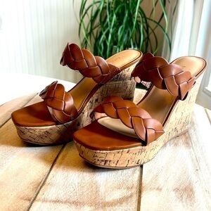 Nine West - Brown Leather Wedges - Size 7M